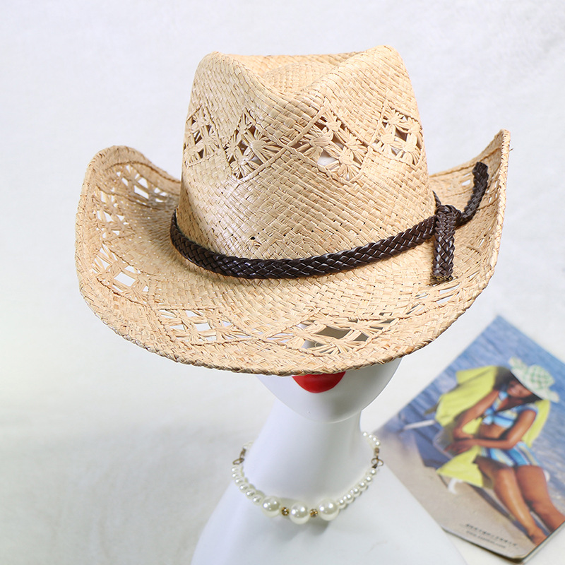 Cowboy Hat Straw - Cappello da cowboy western in rafia