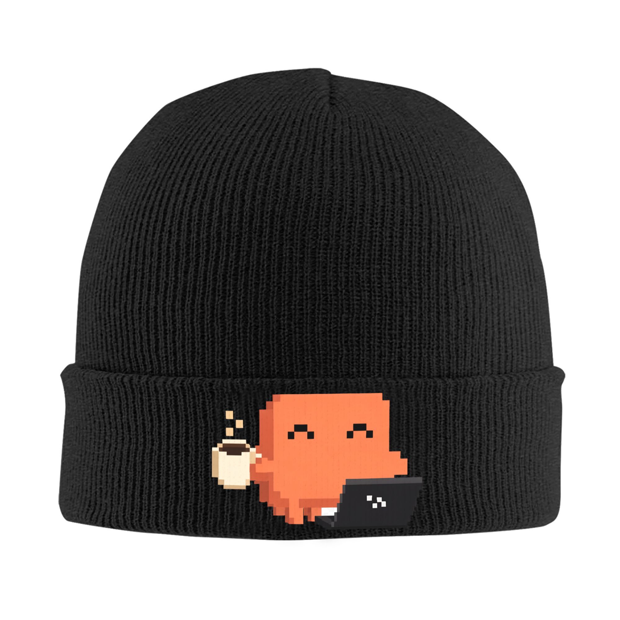 Beanie Cuffed Knit - Berretto a coste con risvolto per
